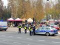 Patrol policji przy cmentarzu