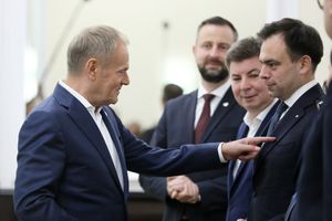 Donald Tusk i Andrzej Domański