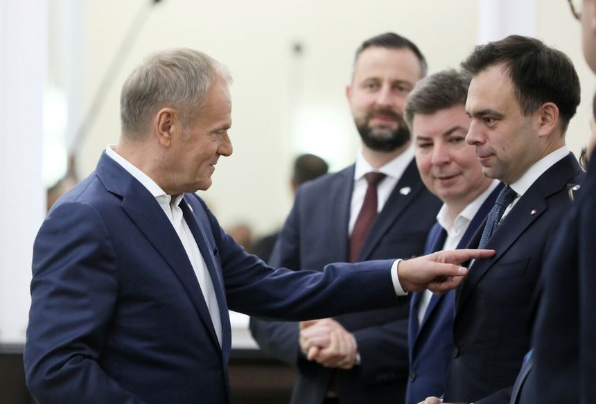 Donald Tusk i Andrzej Domański