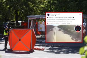 miejsce wypadku na Woronicza w Warszawie