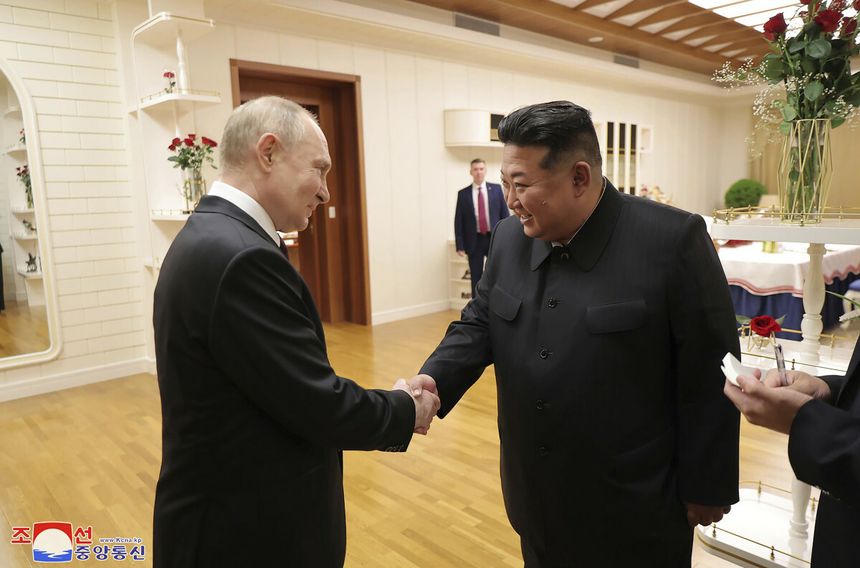 Władimir Putin i Kim Dzong Un