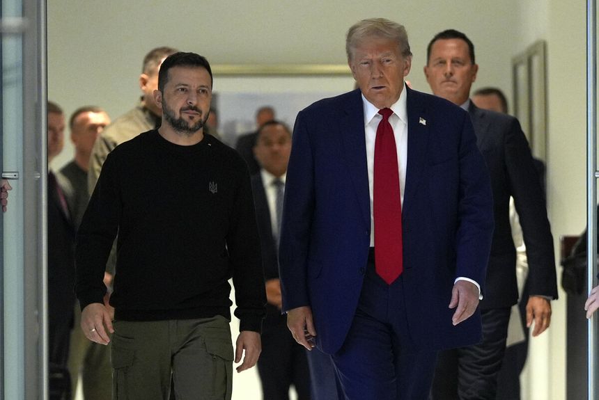 Wołodymyr Zełenski i Donald Trump