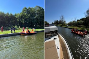 Zatopiony samochód w Kanale Grunwaldzkim