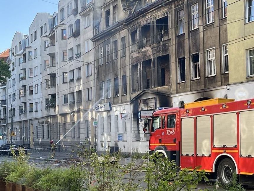 Pożar kamienicy w Poznaniu