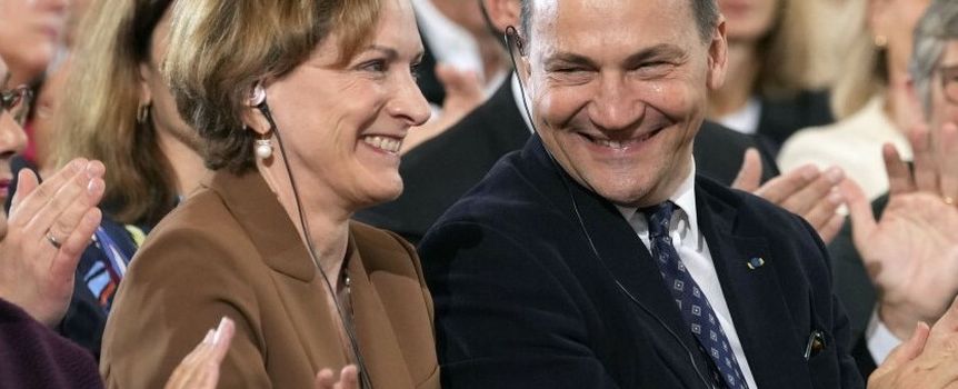 Radosław Sikorski z żoną Anne Applebaum