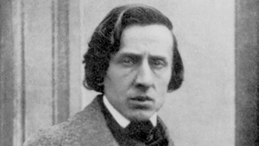Fryderic Chopin fotografia czarnobiała 