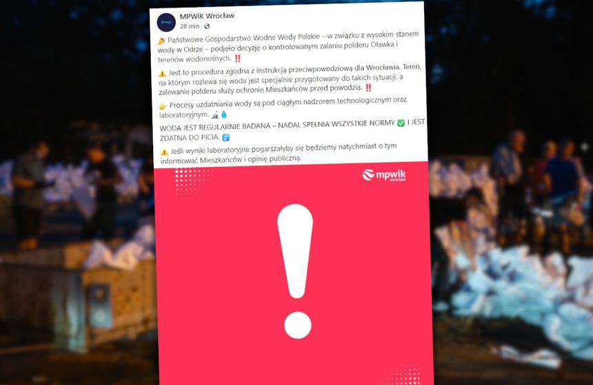 Kontrolowane zalanie polderu Oławka