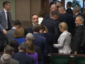 Posłowie PiS wyszli z sali po słowach Donalda Tuska