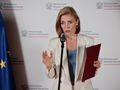 Joanna Mucha podczas konferencji prasowej