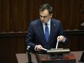 Andrzej Domański na mównicy sejmowej