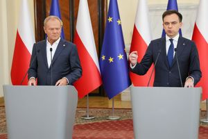 Donald Tusk i Andrzej Domański