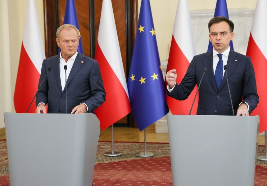 Donald Tusk i Andrzej Domański