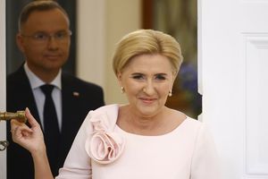 Agata Kornhauser-Duda i Andrzej Duda w Pałacu Prezydenckim