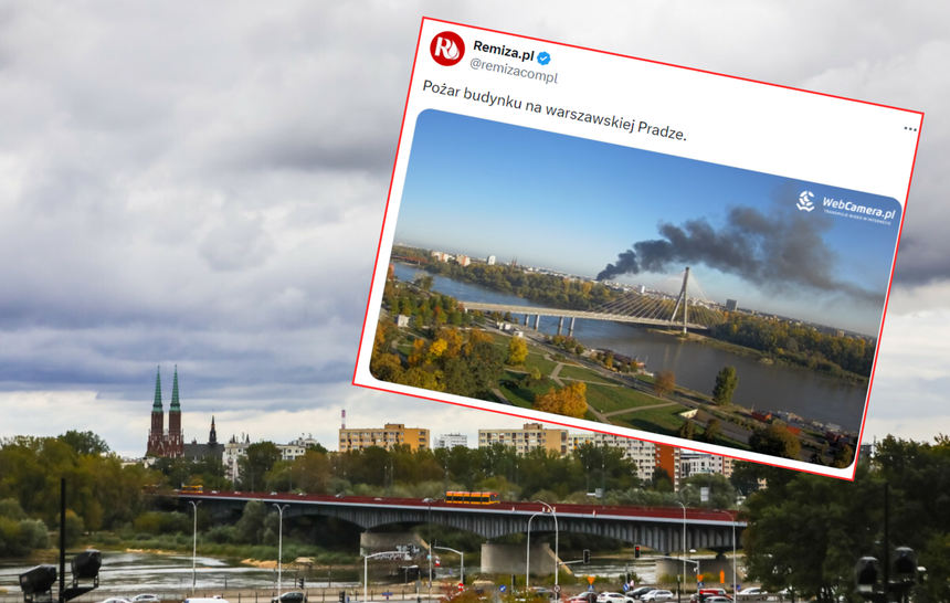 pożar na warszawskiej Pradze