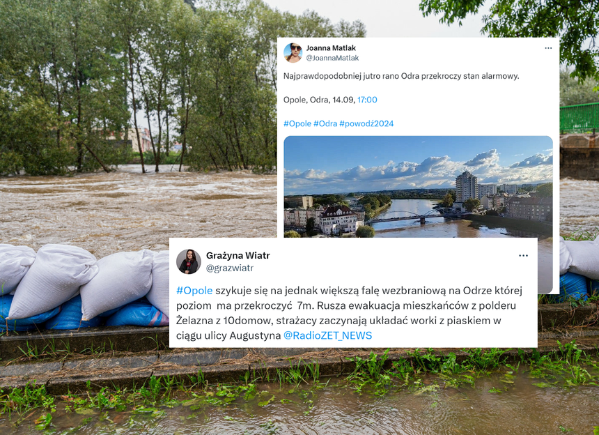 Poziom Odry przybiera obok Opola