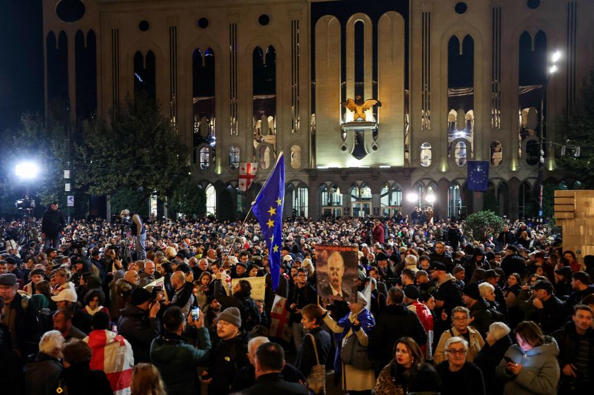 protesty w Gruzji
