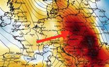Anomalia temperatury na poziomie ciśnienia 850 hPa 05.02