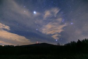 Archiwalne zdjęcie kwadrantydów, roju meteorów nad Polską - Sobotka k. Wrocławia, 3.01.2014 r.