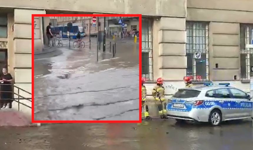 Kraków podtopienia po awarii