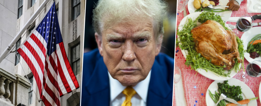 Flaga USA, Donald Trump i Święto Dziękczynienia
