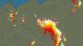 Gdzie jest burza? mapa na żywo