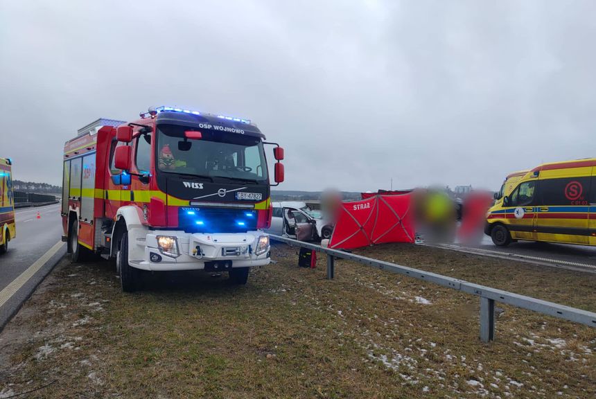 Wypadek na S5 w Szczutkach pod Bydgoszczą