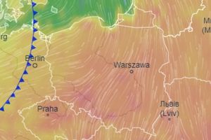 Mapa temperatury w Wielkanoc