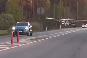 Łotwa. Awaryjne lądowanie awionetki