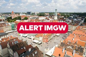 Panorama Poznania i alert IMGW