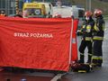 wypadek, straż pożarna, parawan