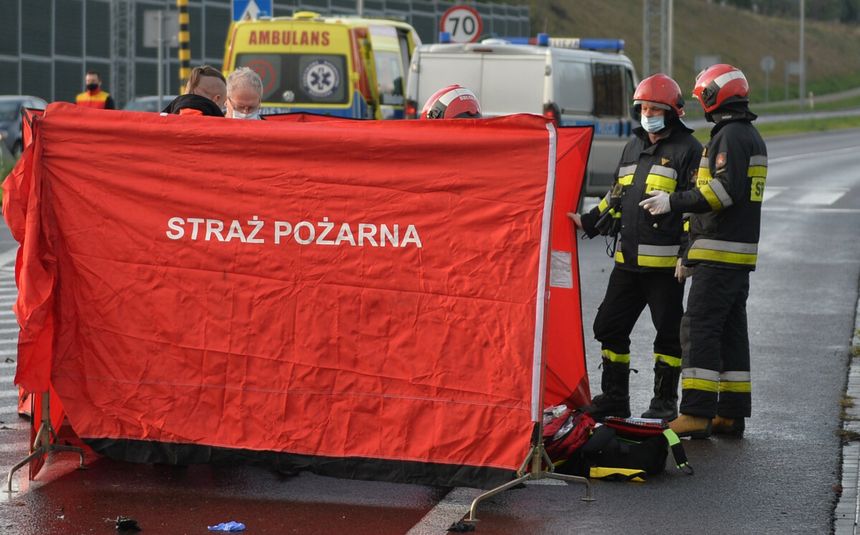 wypadek, straż pożarna, parawan