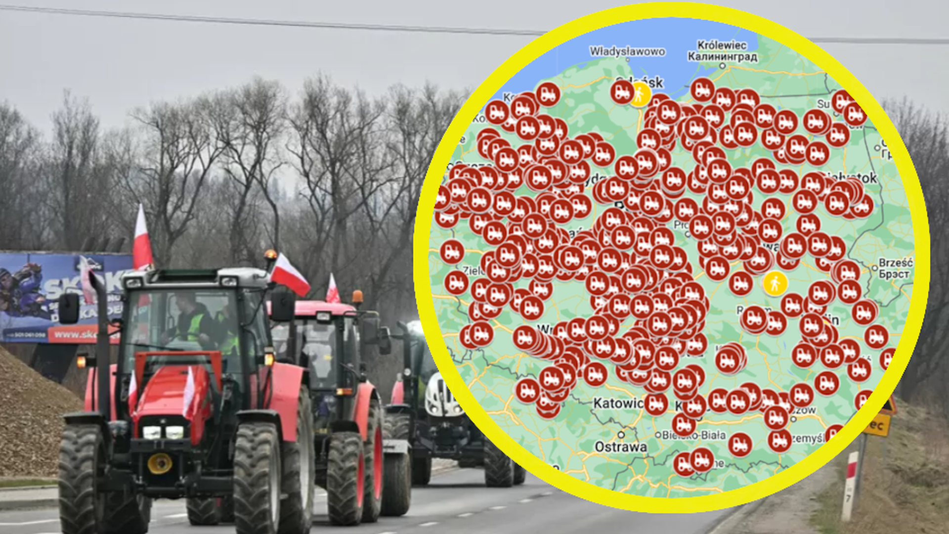 Protest rolników 20 marca, strajk w całej Polsce [MAPA, blokady ...