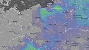 Mapa opadów w Polsce