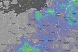 Mapa opadów w Polsce