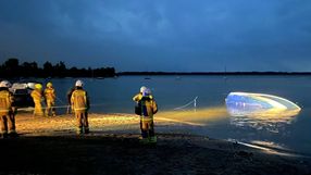 Wywrócona łódź w Mietkowie