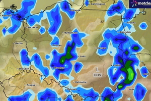 Mapa opadów w Polsce