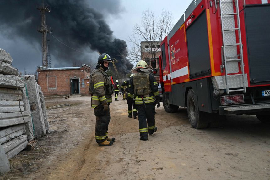 Zmasowany atak na Ukrainę