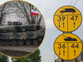 Żółty znak drogowy z czołgiem - co oznacza?