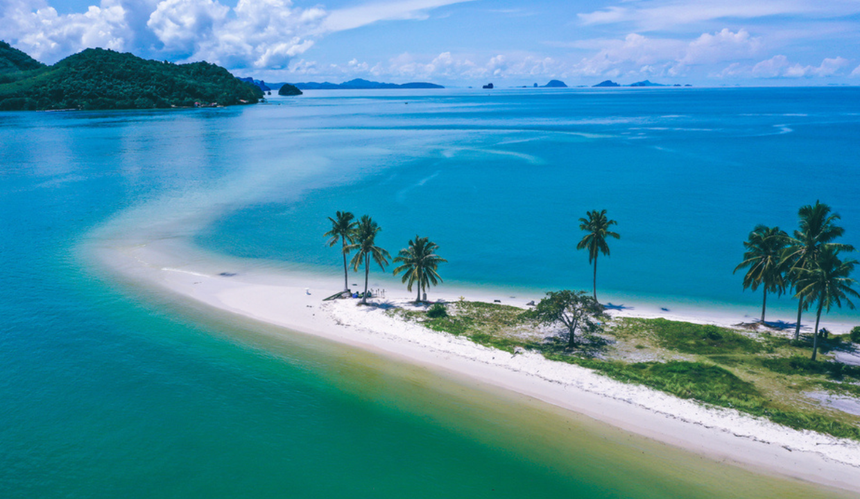 wyspa Koh Yao Yai z lotu ptaka