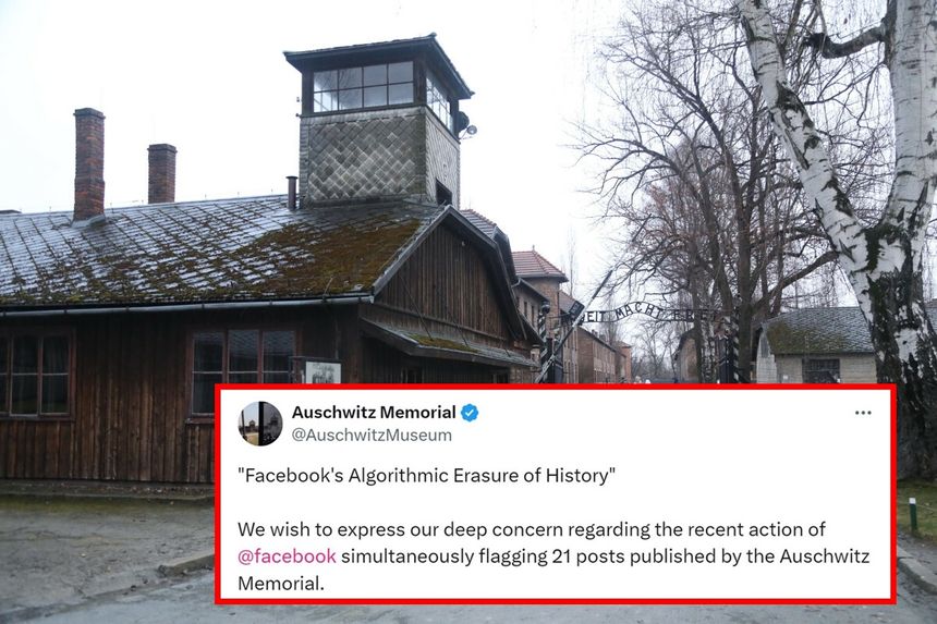 Facebook ukrył posty Muzeum Auschwitz