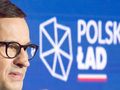 Mateusz Morawiecki i logo Polskiego Ładu