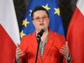 Katarzyna Lubnauer podczas konferencji prasowej