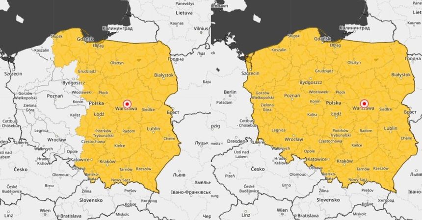 Mapa ostrzeżeń IMGW