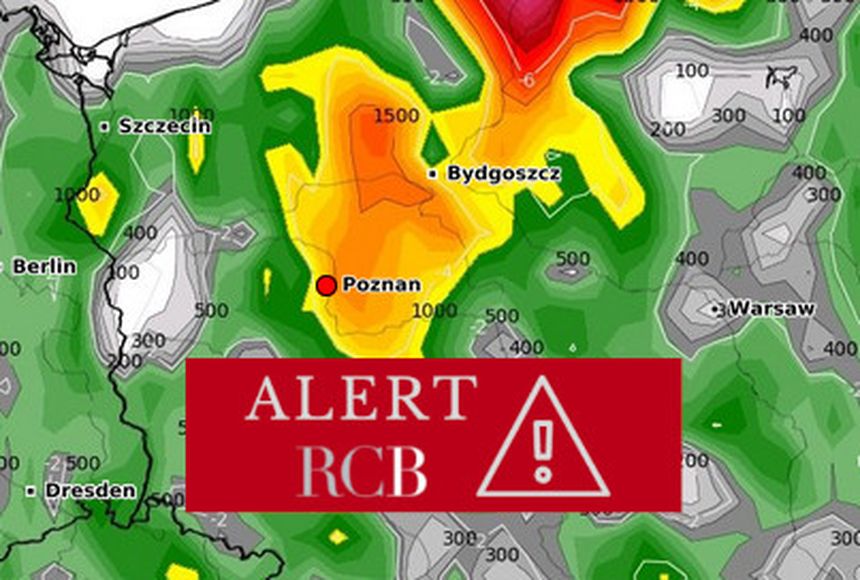 Prognoza burzowa dla Wielkopolski oraz alert RCB