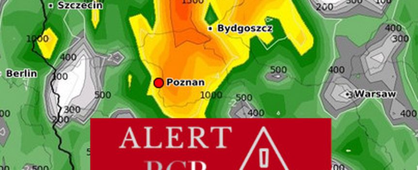 Prognoza burzowa dla Wielkopolski oraz alert RCB