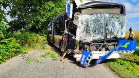 Wypadek autobusu w Kusowie pod Bydgoszczą