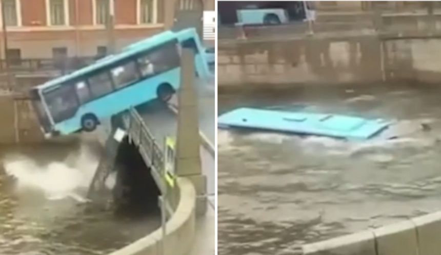 Rosja autobus wpadł do rzeki