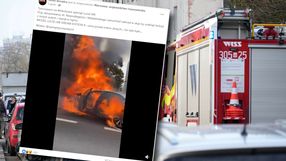 Spłonął luksusowy "elektryk" w Warszawie