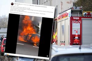 Spłonął luksusowy "elektryk" w Warszawie