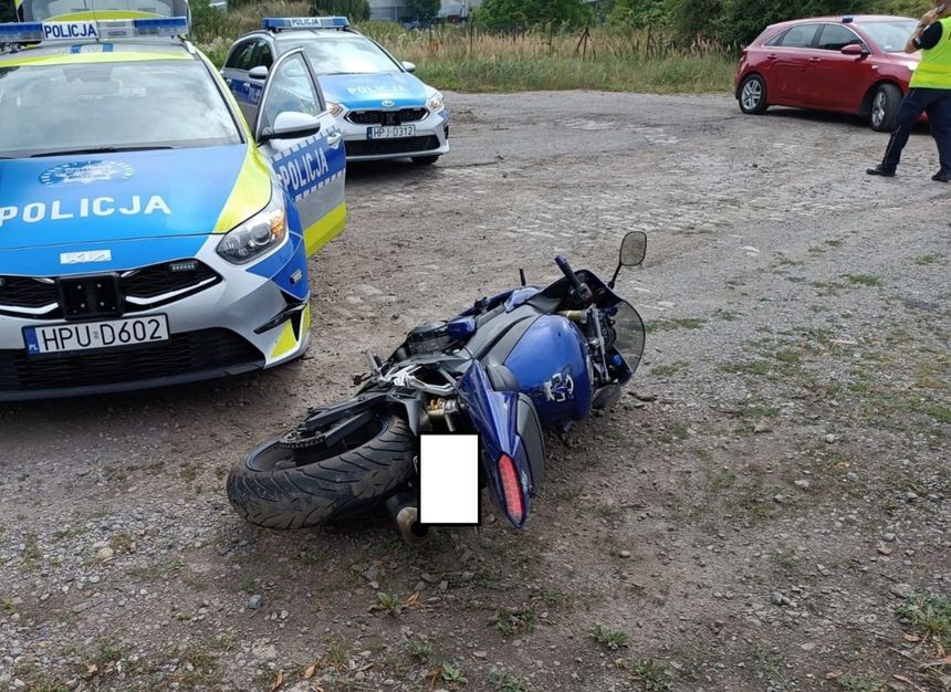 Motocykl, na którym przed policją uciekał 48-letni mieszkaniec gminy Baranów